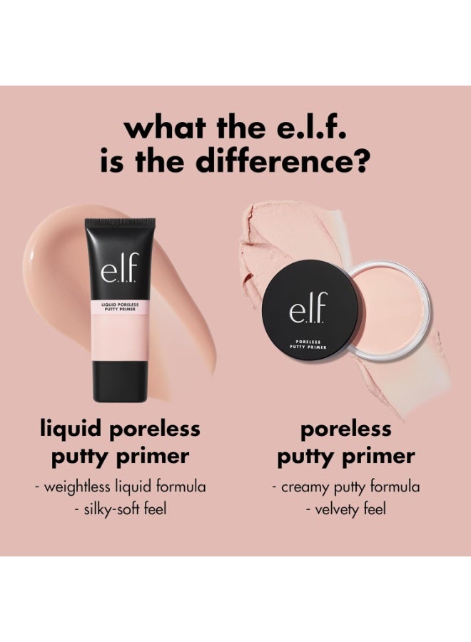 إلف إي.إل.إف برايمر Liquid Poreless Putty | برايمر سائل مرطّب لتنعيم البشرة وإخفاء المسام | تثبيت مكياج يدوم طويلاً | نباتي وخالٍ من التجارب على الحيوانات - Image 4