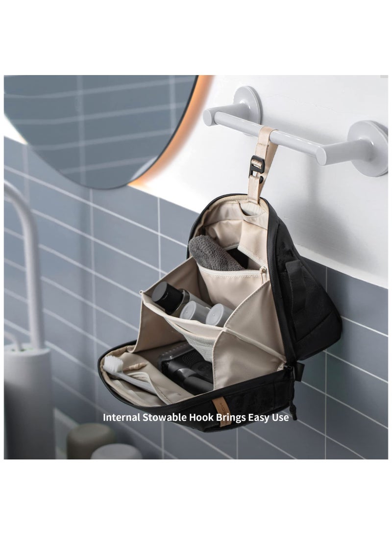 SYOSI Wash Pouch Hanging Toiletry Bag for Men, Waterproof Dopp Kit Travel Makeup Bag Organizer for Toiletries & Cosmetics, Travel Hanging Toiletry Bag, Shaving Bag Waterproof Large Makeup Bag, Green - Image 3