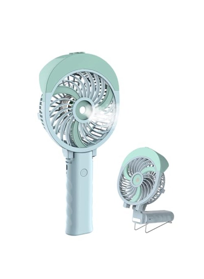 HandFan Handheld Fan Misting Hand Held Fan Rechargeable Battery Operated Portable 3 Speeds  55ml Spray 180°Foldable With Metal Clip USB Personal Water Fan For Travel Camping Outdoor Women  - Image 1