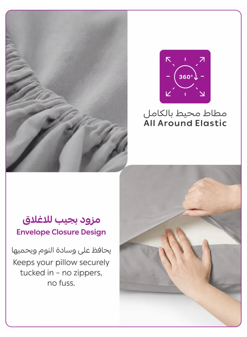 Donetella 180 X 200 Cm 4-Piece King Bed Sheet Set – Fits 180×200+35 cm – Ultra Soft Brushed Microfiber – Extra Deep Pocket, Secure Elastic All Around – 1 Flat Sheet, 1 Fitted Sheet & 2 Pillowcases, All-Season Comfort – Wrinkle & Fade Resistant, Hypoallergenic  | Best Price UAE