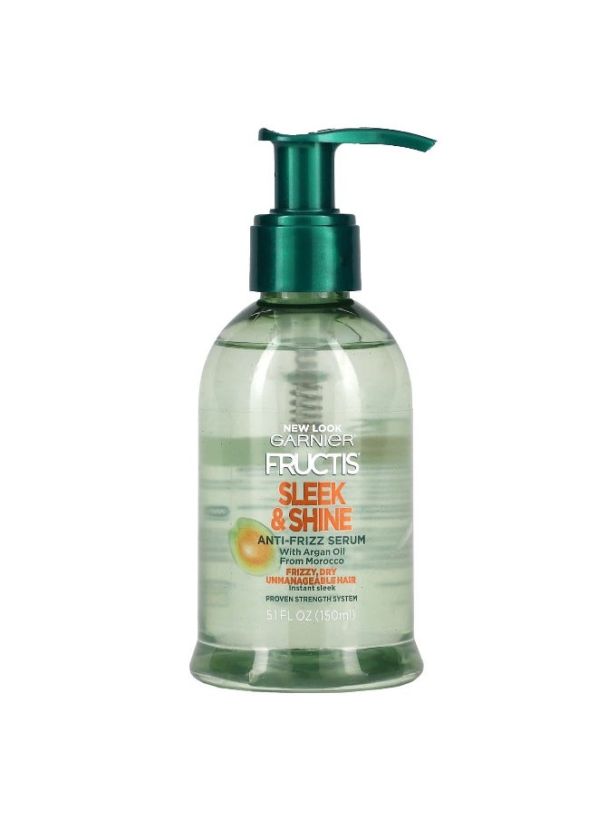 Garnier - Garnier, Fructis, Sleek & Shine, Anti-Frizz Serum, 5.1 fl oz (150 ml) - Image 1