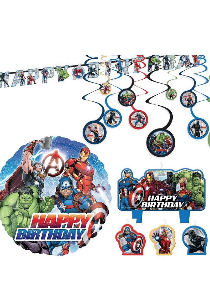 Amscan - Avengers Party Decor Kit, Includes Balloons Party Supplies - Image 1