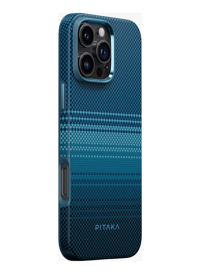 PITAKA - iPhone 16 Pro Max Magsafe Case / Built-In NFC / Raised Camera Lip / Woven Touch / Drop and Damage Protection / Slim Profile / Durable Shockproof Back Cover - Moonrise - Image 1
