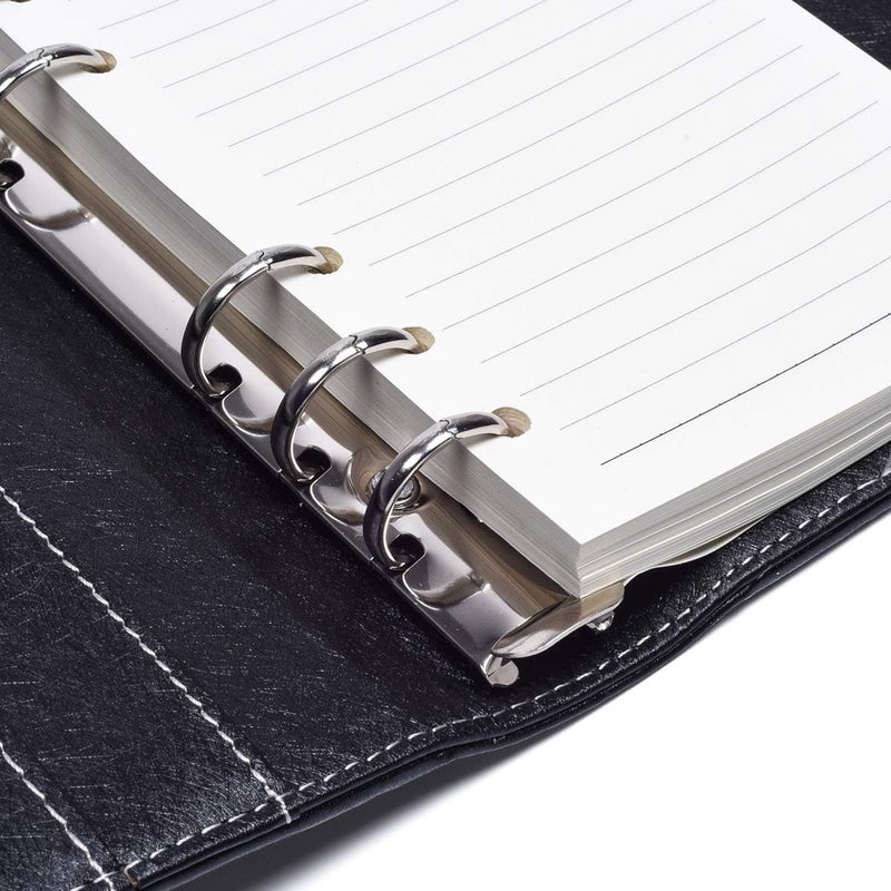 ARRLSDB Diary Journal for Women with Lock, PU Leather Combination Lock Diary A6 Refillable Leather Journal, Size:18.5X13.5 cm (Black) - Image 4