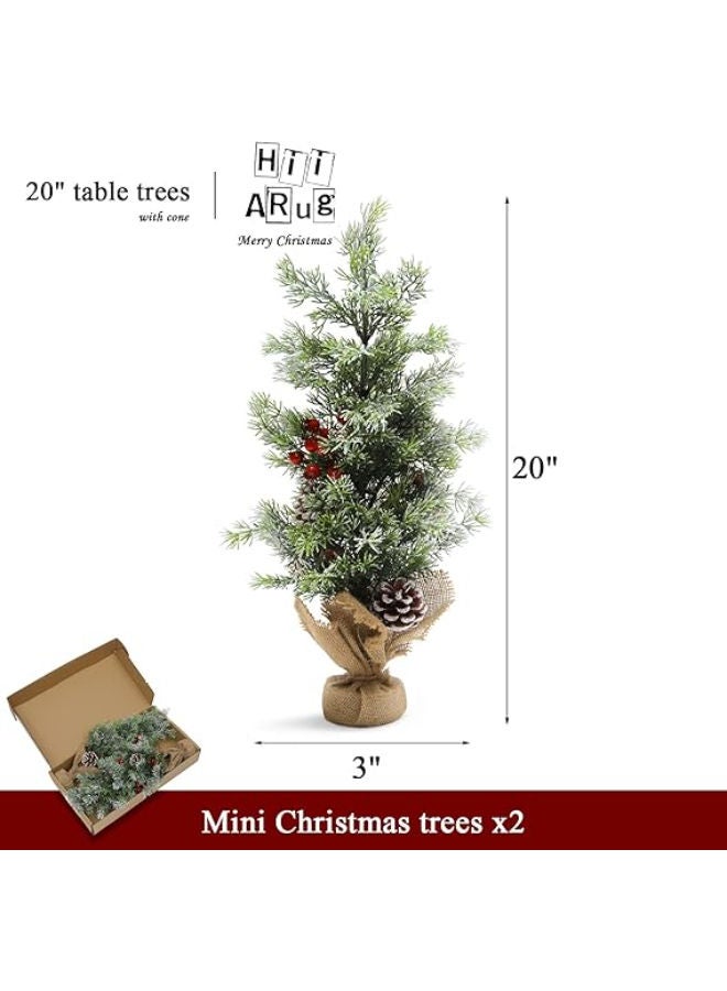 عبوتان من شجرة عيد الميلاد الاصطناعية مع أغصان الصنوبر - Image 4