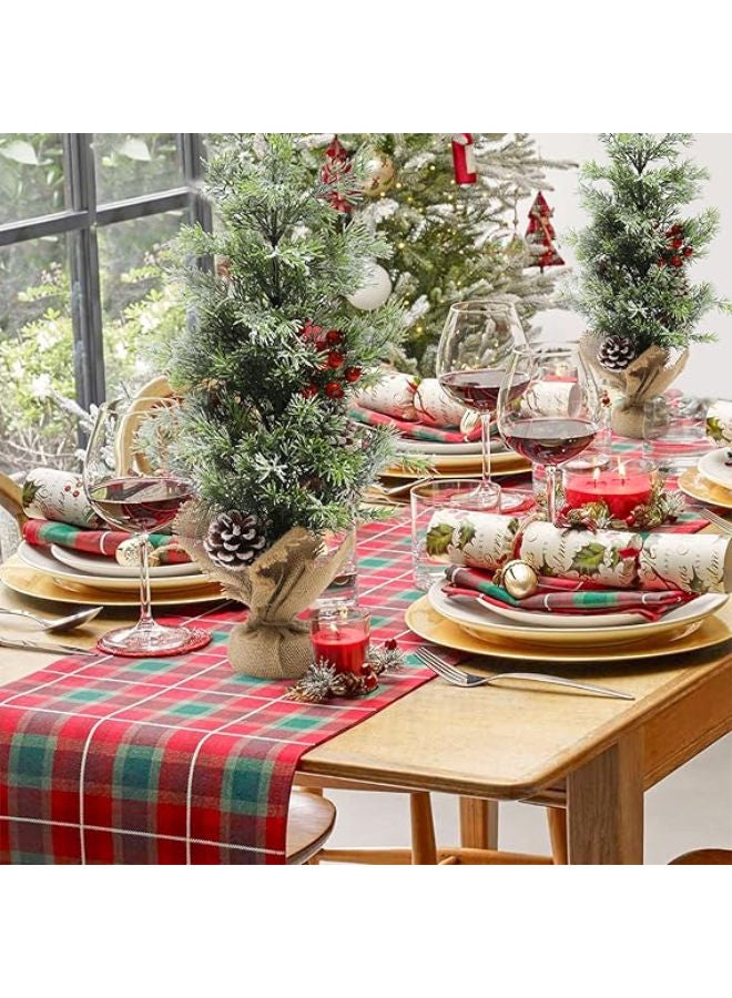 عبوتان من شجرة عيد الميلاد الاصطناعية مع أغصان الصنوبر - Image 2