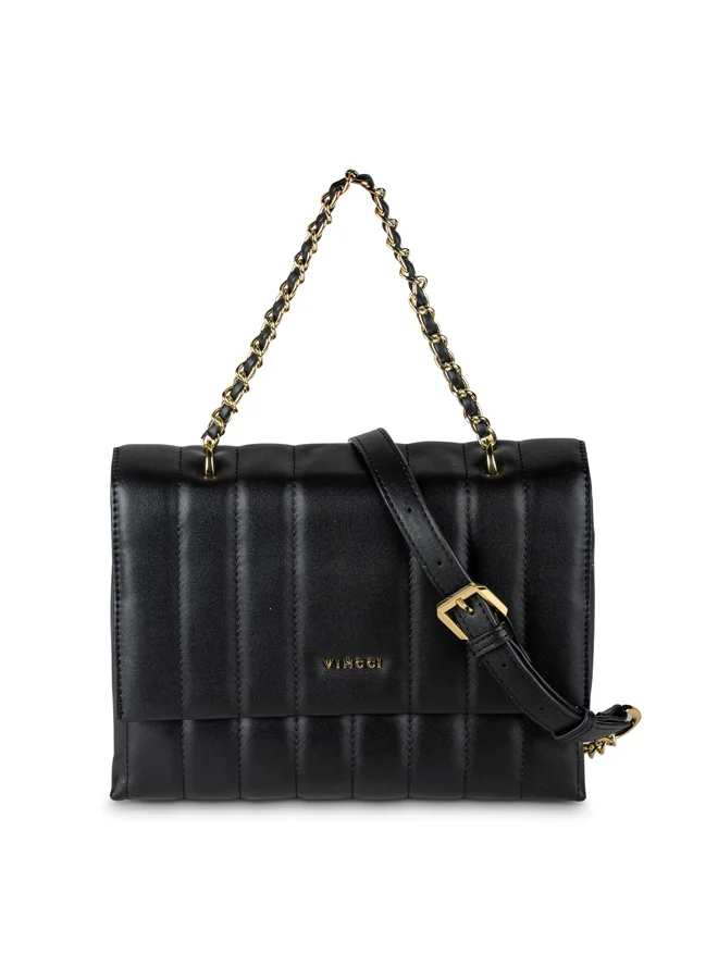 فينتشي حقيبة كتف نسائية بتفاصيل بسلسلة مبطنة بالأغطية