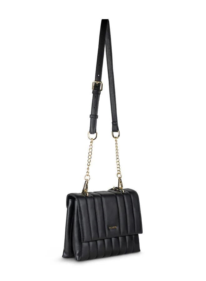 فينتشي حقيبة كتف نسائية بتفاصيل بسلسلة مبطنة بالأغطية