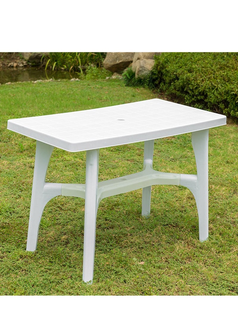 Generic Garden Plastic Table, Stackable Modern Outdoor Square Desk, Camping Table Dining Furniture Garden Picnic Table Weather Resistant, for Indoors Outdoors Dinner Barbecue Casual and Coffee (1 Square Table)  - Image 1