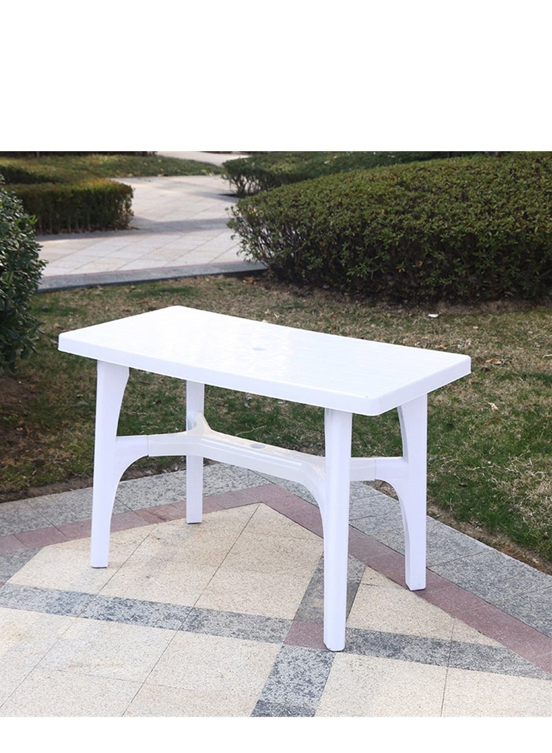 Generic Garden Plastic Table, Stackable Modern Outdoor Square Desk, Camping Table Dining Furniture Garden Picnic Table Weather Resistant, for Indoors Outdoors Dinner Barbecue Casual and Coffee (1 Square Table)  - Image 2