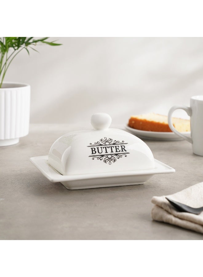 Pan Home Denbi Butter Dish 16.4X12X9Cm - White - Image 2