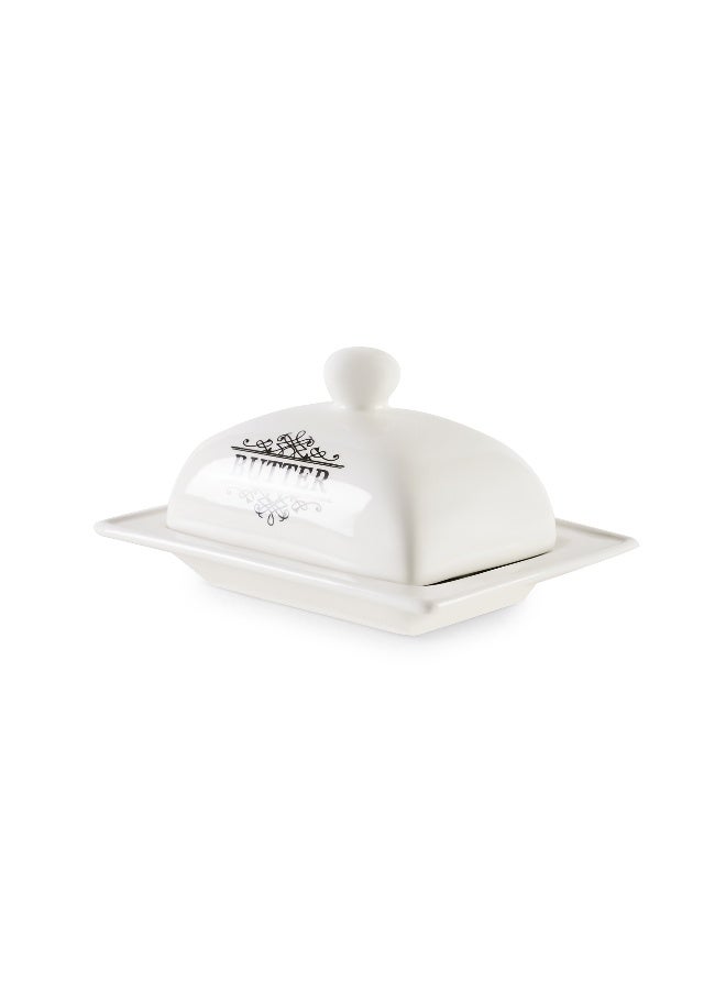 Pan Home Denbi Butter Dish 16.4X12X9Cm - White - Image 3