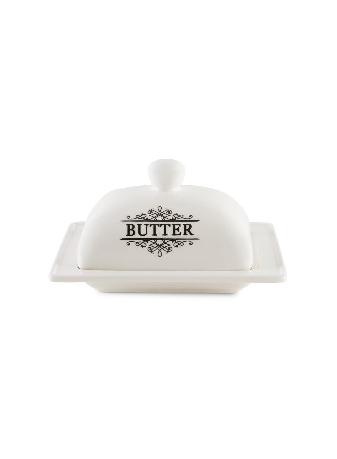 Pan Home Denbi Butter Dish 16.4X12X9Cm - White - Image 1