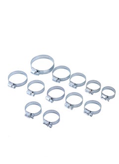 LAWAZIM Hose Clamp Set - 12 Piece | Assorted Set, Gear Clamps, Stainless Steel Adjustable Size Range Worm Gear Hose Clamp, Pipe, Fuel Line Clamp for Plumbing, Automotive And Mechanical Application.  - Image 5