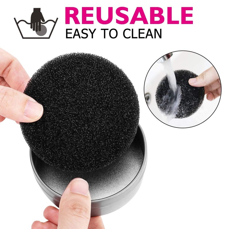 BH STUDIO PRO Makeup Brush Cleaner Color Removal Cleaner Sponge Pack of 1  Black - Image 3