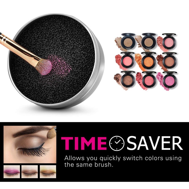 BH STUDIO PRO Makeup Brush Cleaner Color Removal Cleaner Sponge Pack of 1  Black - Image 5