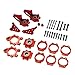 FLMLF Alloy CNC Front Rear Wheel Hub Carrier Set for 15 HPI ROFUN ROVAN KM Baja 5B 5T 5SC Rc Car Parts - Image 2