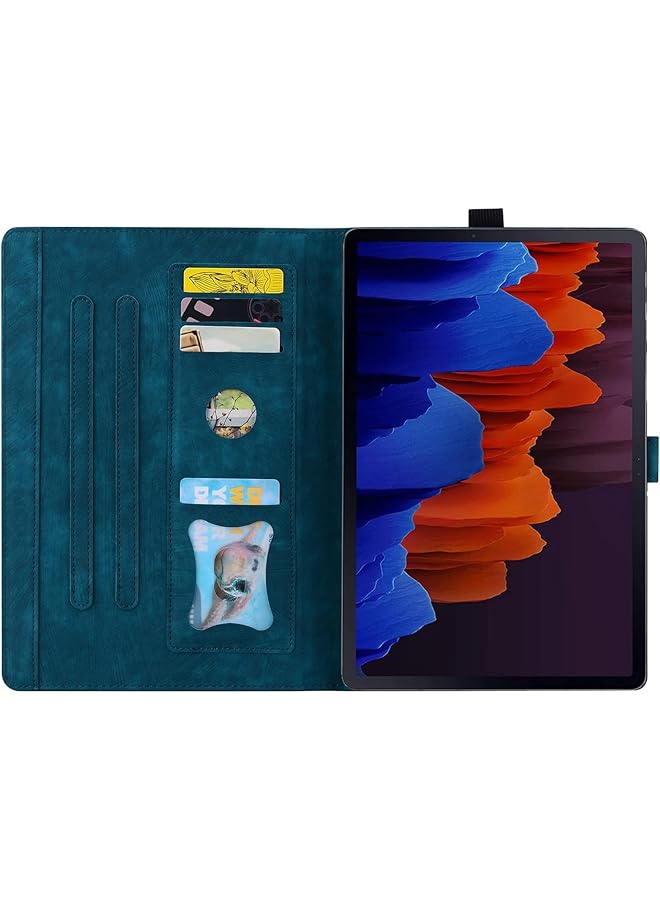 erorex Case Compatible With Samsung Galaxy Tab S9 S9 Fe 2023 S8 2022 S7 2020 Pu Leather Flip Case Stand Tpu Cover Case Cover With Card Slot For Galaxy Tab S9 S8 S7 11 Inch Blue  - Image 5