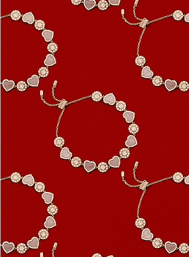 MONACO PINK NACRE HEART & DOT ADJUSTABLE BRACELET  - Image 3