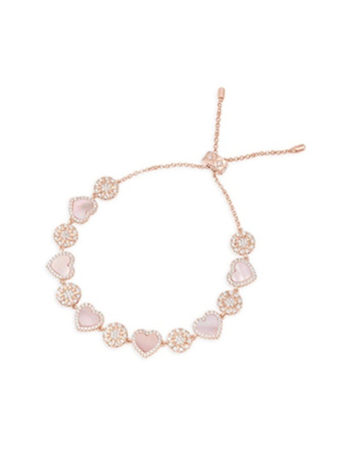 MONACO PINK NACRE HEART & DOT ADJUSTABLE BRACELET  - Image 2