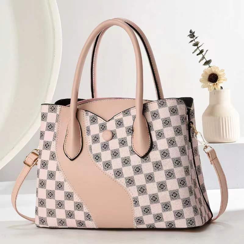New Stitching Checkerboard Handbag Trendy Fashion All-Match Crossbody Bag Retro Niche Large Capacity Shoulder Bag - Image 3