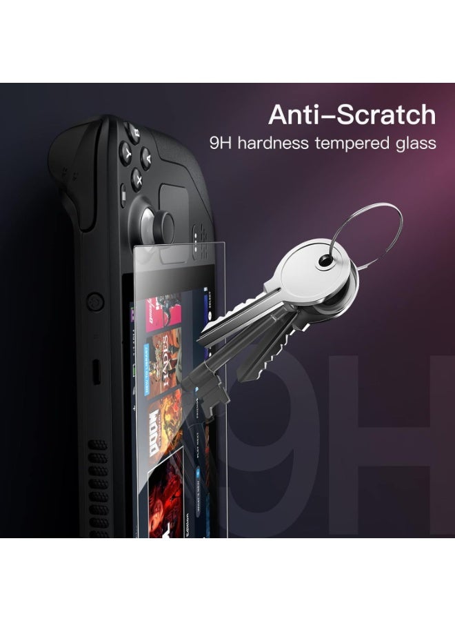 2 Pack Screen Protector for Steam Deck OLED, Tempered Glass Compatible with Steam Deck OLED 7.4-inch 2023 - Image 2