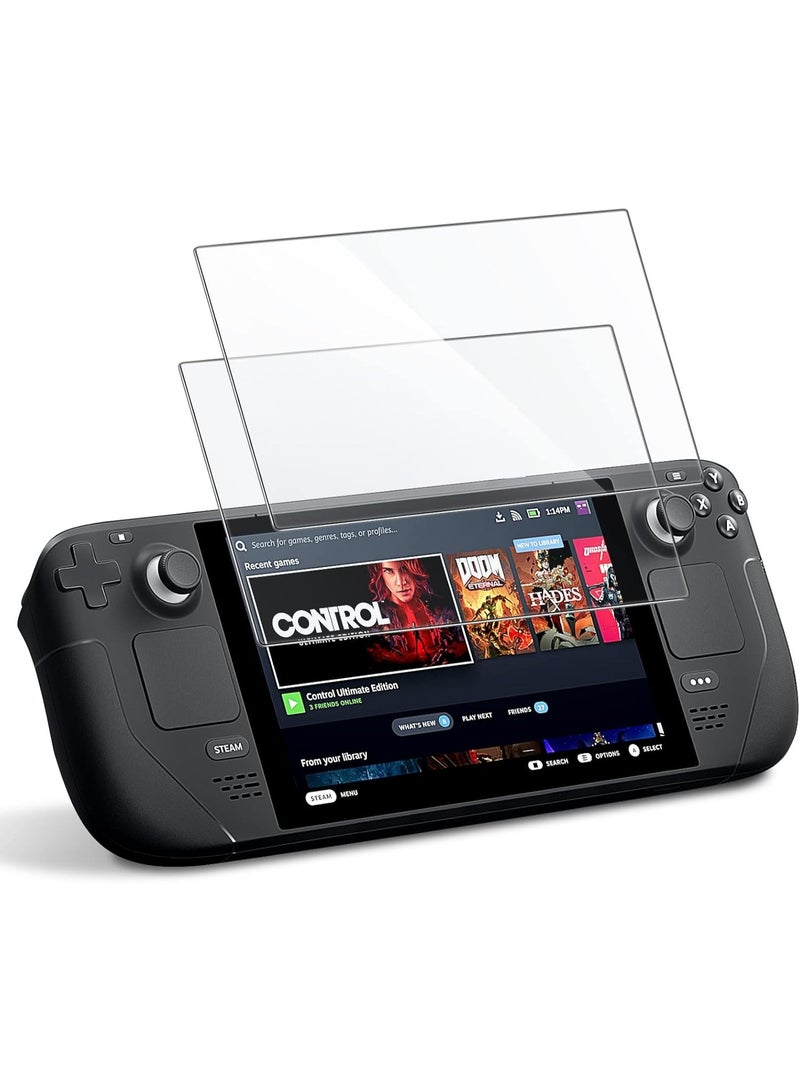 2 Pack Screen Protector for Steam Deck OLED, Tempered Glass Compatible with Steam Deck OLED 7.4-inch 2023 - Image 1