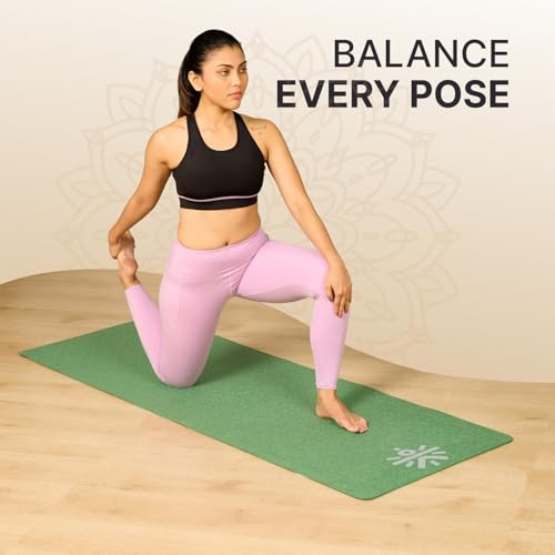 CULT TPE Yoga Mat 6mm with Carry Bag & Strap – Eco-Friendly, Non-Slip, Lightweight & Durable Exercise Mat for Yoga, Pilates, Meditation & Home Workouts – Olive - Image 3