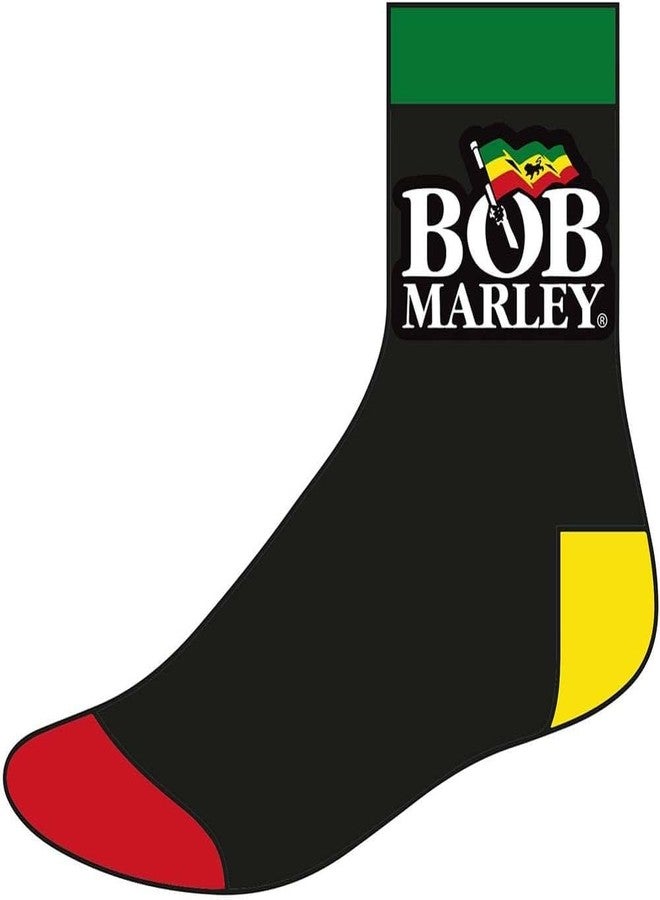 Bob Marley Logo Ankle Socks Black - Image 2