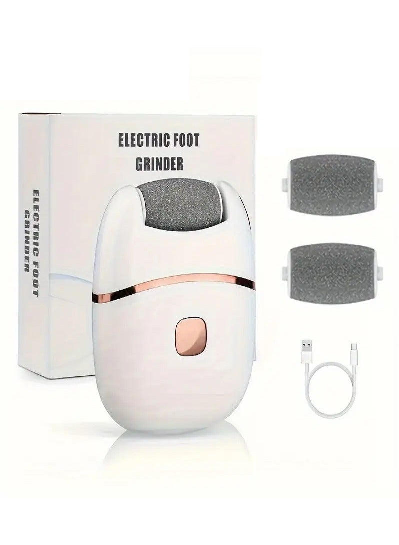 جهاز تقشير القدم الكهربائي - 3 رؤوس، شحن USB، لإزالة الجلد الميت وتنعيم القدمين - Image 2