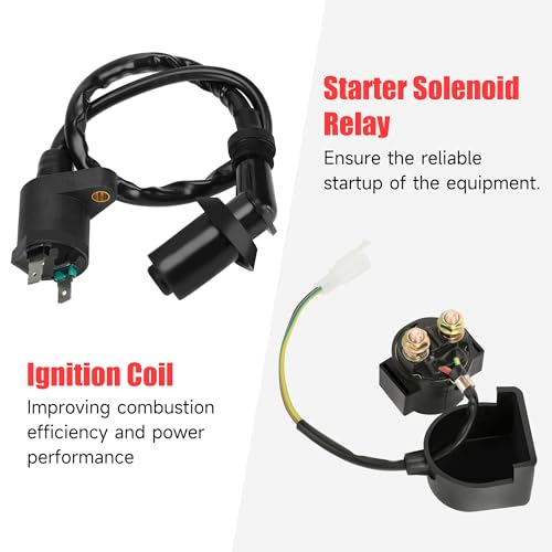 GREHUA GY6 Ignition Coil Starter Solenoid Voltage Regulator CDI Compatible with Tao tao 50cc 150cc ATM50 Pony VIP Powermax Roketa Scooter Chinese 4-Stroke Scooter Moped Pit Dirt Bike Go Kart Parts - Image 5