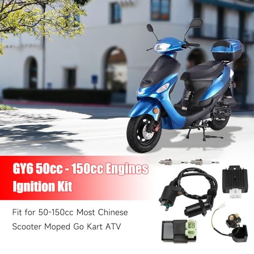 GREHUA GY6 Ignition Coil Starter Solenoid Voltage Regulator CDI Compatible with Tao tao 50cc 150cc ATM50 Pony VIP Powermax Roketa Scooter Chinese 4-Stroke Scooter Moped Pit Dirt Bike Go Kart Parts - Image 2