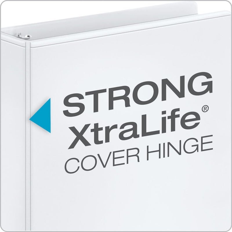 Cardinal مجلدات Performer 3-Ring، 1"، حلقات Slant-D غير القابلة للقفل، سعة 240 ورقة، عرض ClearVue، غير لاصق، خالي من PVC، أبيض، عبوة 4 (27200) - Image 3