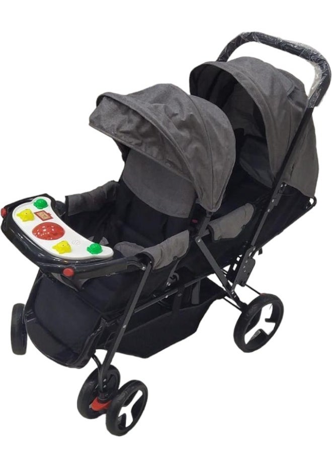 Toy Box Foldable Twin Baby Double Stroller Lightweight Travel Stroller Infant Pushchair 