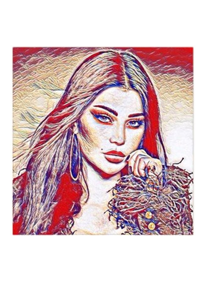 RYN Haifa Wehbe MDF Wall Art Painting Multicolour 30x30centimeter - Image 1