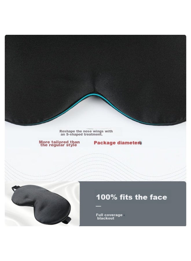 Ta Silk Eye Mask, Mulberry Silk Breathable Sleep Mask For Men And Women, Comfortable For Naps, Sleeping, Travel, Black - Image 3