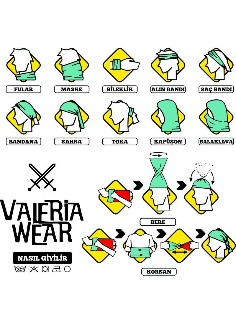 VAV Wear - Patterned Neck Collar Buff Baf Bandana Hair Band - Image 1