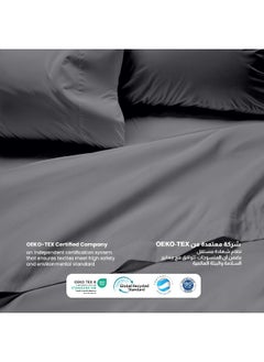 Rest 3-Piece Silver Plush 160X220 Flat Bedsheet Set Includes 1 Deep Pocket Flat Bedsheet And 2 Pillow Covers, Breathable And Machine Washable  - Image 2