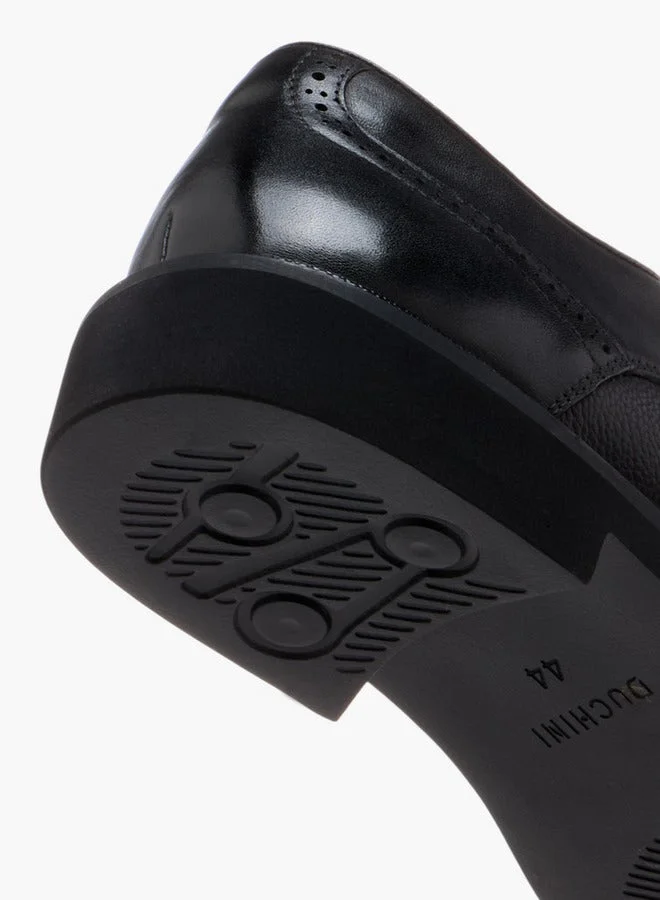 DUCHINI Men's Textured Lace-Up Derby Shoes