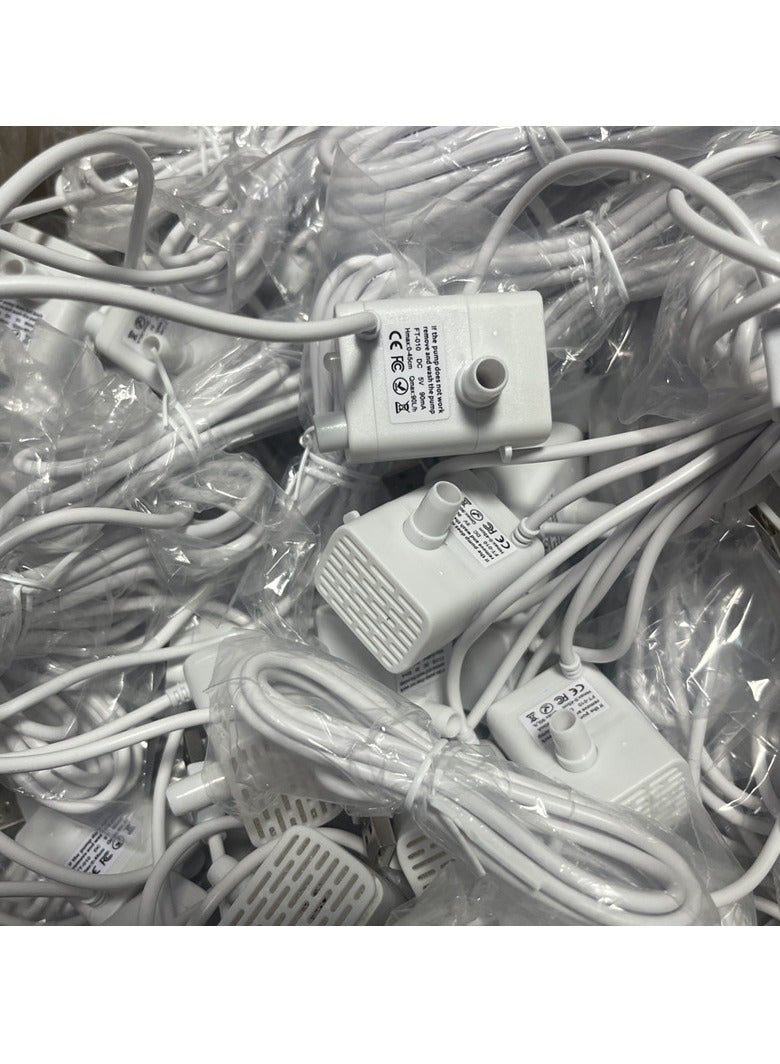 Submersible Usb Small Fountain Pumps, Quiet Usb Fountain Pump Electric Brushless, Pet Ultra Quiet Outdoor Small Fountain, [Upgraded model with filter cotton] water pump with light, 2 meters cord - Image 2