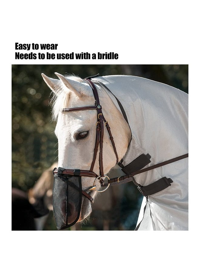 Hztyyier - Horse Nose Cover, Horse Nose Net Horse Supplies Horse Cover Breathable for Horse Face (M) - Image 1