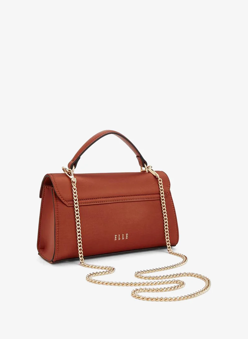 Elle ORANGE Embellished Crossbody Bag With Detachable Chain Strap for Women | Best Price UAE