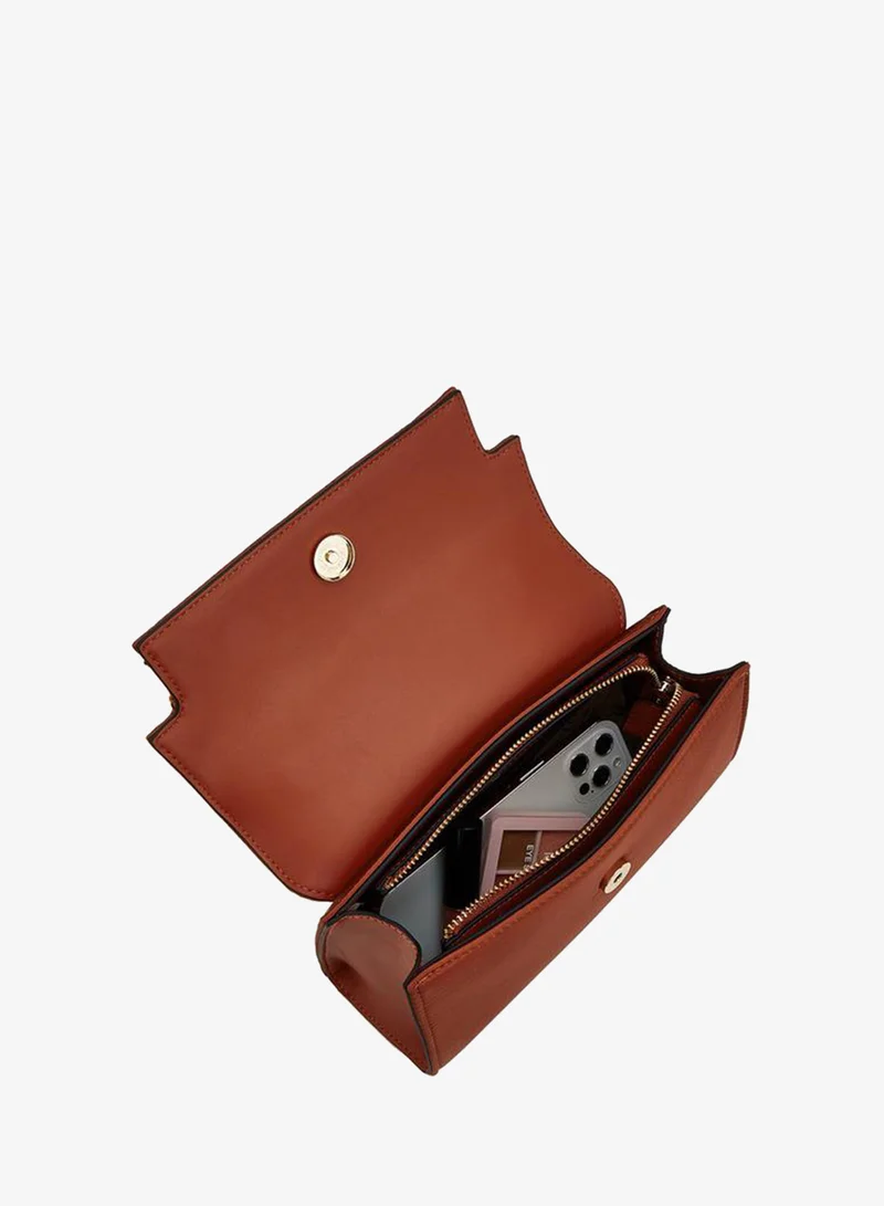 Elle ORANGE Embellished Crossbody Bag With Detachable Chain Strap for Women | Best Price UAE