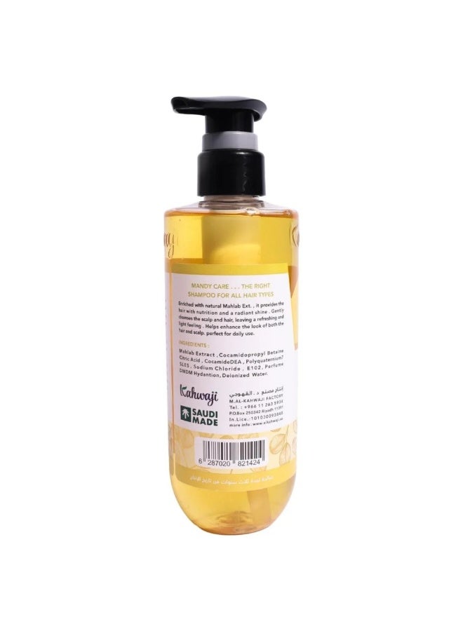 Mandy Care Al Mahlab Shampoo for All Hair Types - 400 ml - Image 3
