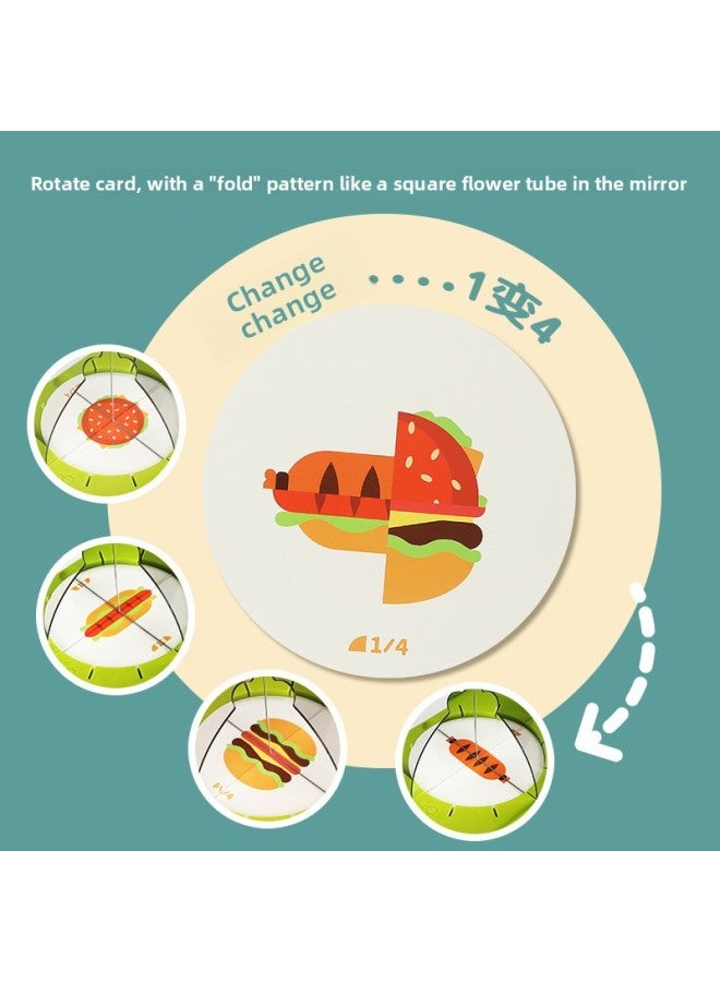 Loquat Desktop Kaleidoscope Children's Toys Spatial Thinking Cognitive Dress-up Puzzle Science Education Wanhua Mirror Logic Games-Color:Minimum Order Of 60 Pieces/english Packaging-desktop Kaleidoscope - Image 5