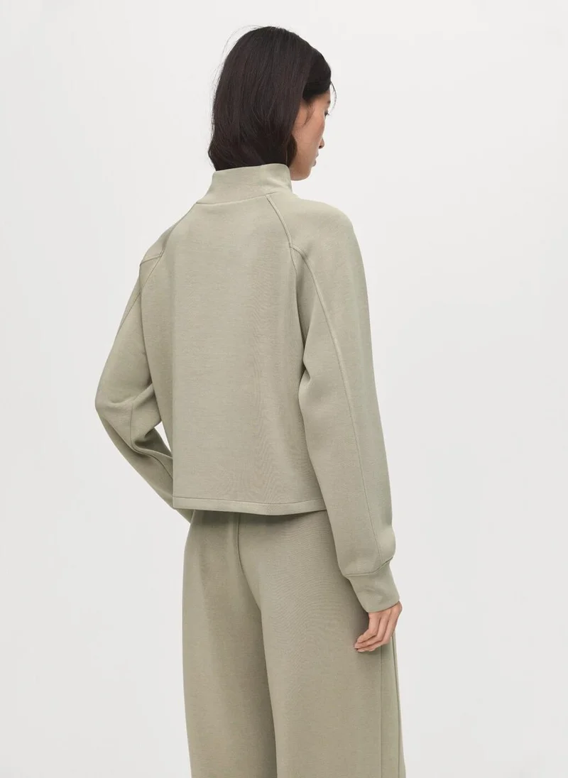 MANGO High collar sweatshirt