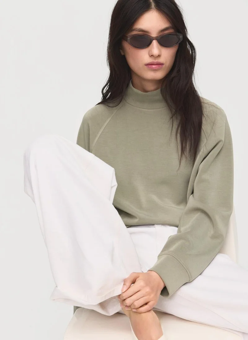 MANGO High collar sweatshirt