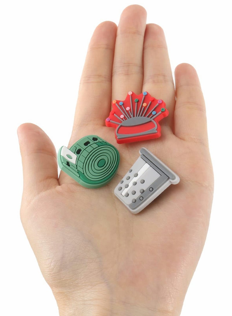 Excefore Shoe Decoration Charms, 10 Pcs Sewing Machine Needle Thread Shoe Charms Pack Fit for Shoe Wristband Clog Sandals Decor, PVC Shoe Charm Accessories for Party Favors Birthday Gifts - Image 3