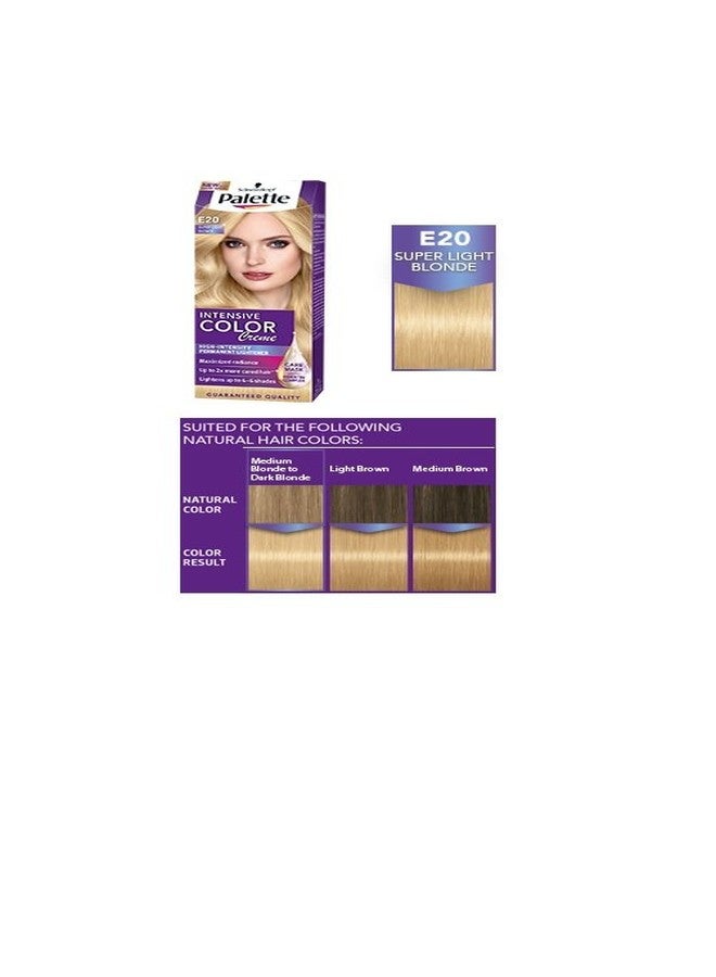 Palette Intensive Color Creme E20 Super Light Blonde Permanent Hair Color - Image 2