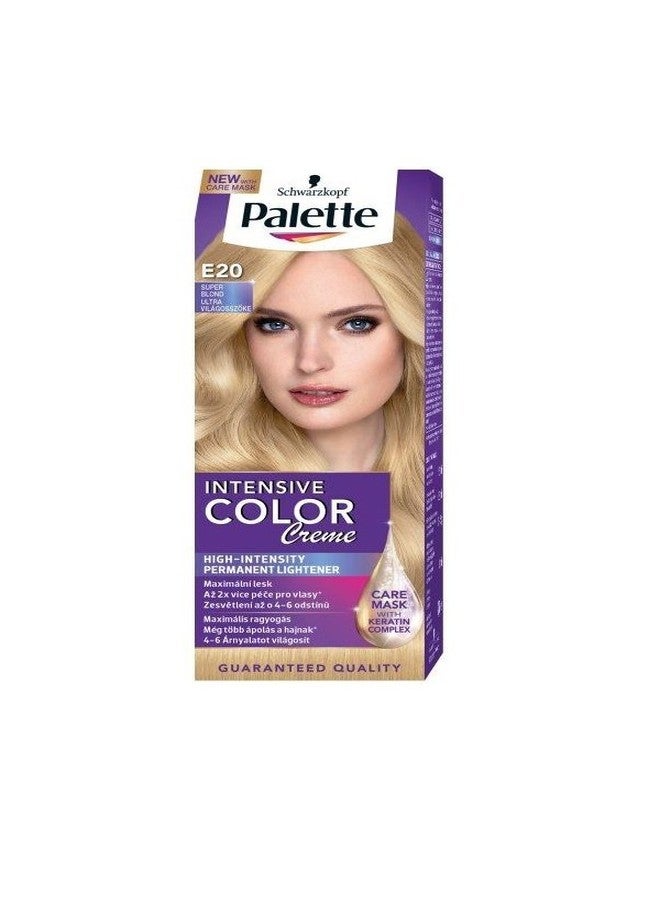 Palette Intensive Color Creme E20 Super Light Blonde Permanent Hair Color - Image 1